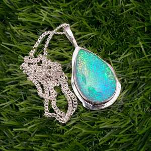 Colgante de ópalo de fuego triple hecho a mano en plata de ley 925, amuleto de piedra preciosa natural, joyería para mujer, regalo al por mayor - Product Image 2