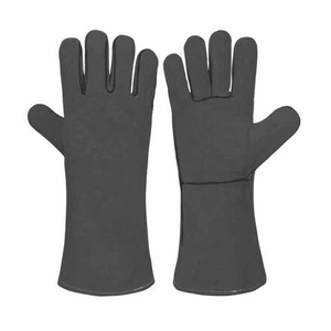 Leather BBQ <b>Gloves</b> <b>Cooking</b> Grill <b>Gloves</b> Heat Protection BBQ Leather <b>Gloves</b> Heat Resistant <b>Cooking</b> <b>Gloves</b> Bulk Supplier - Product Image 5