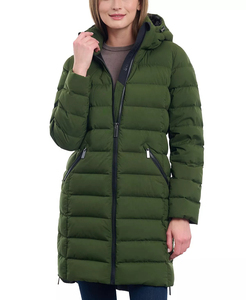 Manteau d'hiver long matelassé de qualité supérieure Solid Trader Deluxe, texture lisse, parka longue pour femme - Product Image 6