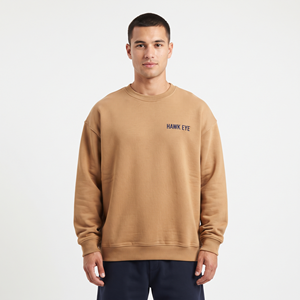 Sweat-shirt à col rond surdimensionné confortable pour homme, en coton doux, décontracté, à manches longues, pour homme - Product Image 3
