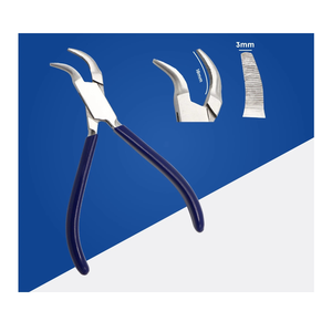 Alicates de punta curva de acero inoxidable de 13 cm con mordazas dentadas, mini herramientas de precisión para joyería, alicates angulares laterales para doblar alambre - Product Image 6