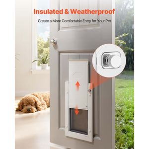 Puerta Plegable Resistente a la Intemperie para Mascotas, Tamaño Mediano, con Doble Solapa Magnética para Perros en Interiores y Exteriores - Product Image 4