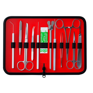 Juego Profesional de 12 Piezas de Instrumentos Quirúrgicos de Acero Inoxidable Alemán, Tijeras, Pinzas y Fórceps para Entrenamiento en Escuelas de Medicina - Product Image 1