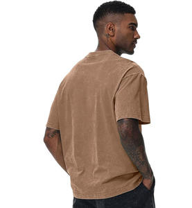 Camisetas Casuales de Manga Corta para Hombre, Unisex, Holgadas, de Algodón, Tejidas, Estampadas, Transpirables, con Lavado Vintage - Product Image 4