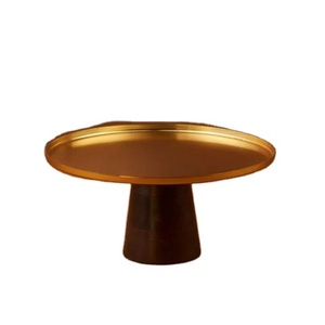 Bandeja para Pastel de Chocolate Plateada de Primera Calidad con Soporte, Diseño Moderno, Bandeja para Postres, Soporte para Servir Té y Café - Product Image 1