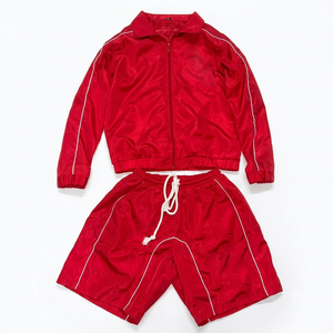 Nuevo Conjunto Deportivo para Hombre, Chaqueta Cortavientos Ligera de Nailon Personalizada de Fábrica, Pantalones Deportivos Reflectantes con Cremallera - Product Image 1