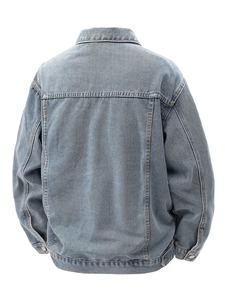 Mens Denim <b>Jacket</b> Fashionable Casual Outerwear Soft Denim Fabric Durable Construction Custom Design Solid Color Outerwear Autumn - Product Image 2