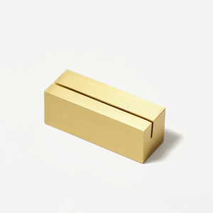 Porte-cartes de visite en laiton massif doré, design luxueux, 40 mm de long, fabriqué en Inde, vendu par un revendeur de confiance au prix le plus bas. - Product Image 1