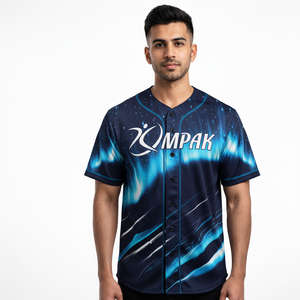 Maillot de baseball court élégant et respirant grande taille avec finition par sublimation de qualité supérieure pour le sport et le style de vie (100 % coton) - Product Image 1