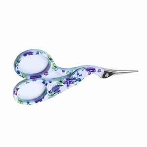 Flower Paper Coated Handle Embroidery Scissor Crane Type Vintage Scissor Handmade Craft German Stainless Steel <b>Small</b> Scissors - Product Image 5