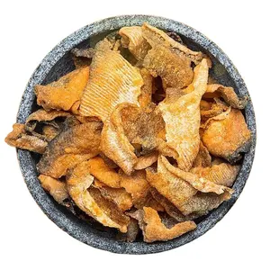En-cas croustillants de fruits de mer au meilleur goût de poisson croustillant en écailles de poisson frites en peau de poisson aliments instantanés Akina