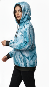 Sweat à capuche unisexe surdimensionné de qualité supérieure pour l'hiver avec impression brodée et par sublimation pour une mode urbaine décontractée - Product Image 5