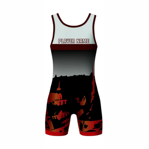 Singlet de Lucha Libre Personalizado para Hombre, con Nombre de Equipo, Impresión por Transferencia de Calor, Spandex/Poliéster, Absorbe la Humedad, Elástico, Corte Regular Ajustado - Product Image 3