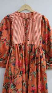 Vestido Midi de Algodón con Estampado Artesanal: Estilo Bohemio Kyra, Vestido para Primavera - Product Image 2