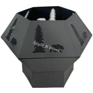 Tree <b>Fire</b> <b>Pit</b> with Heat Resistant Paint Freestanding Design Coal/Wood Burning Outdoor Heater - Product Image 4