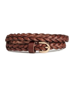 Ceinture en cuir tressé artisanale avec boucle en laiton massif de Divine International - Product Image 2