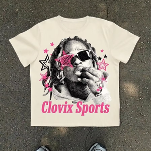 T-shirt Homme Oversize en Coton Lourd de Haute Qualité Clovix SPORTS, Personnalisable avec Logo, Vêtement Décontracté, Vente en Gros - Product Image 1