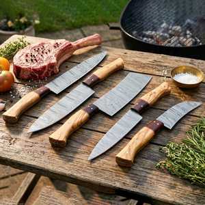 Custom Handmade <b>Knife</b> <b>Set</b> Durable Damascus Steel Blades High Quality Kitchen Tasks Chef <b>Knife</b> <b>Set</b> Available At Wholesale Rate - Product Image 2