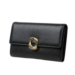 Women <b>Wallet</b> Elegant <b>RFID</b> <b>Blocking</b> Slim Zipper Clutch with Multiple Card Slots for Ladies Wholesale - Product Image 1