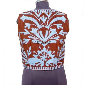 Chaleco Corto de Algodón Estilo Boho para Mujer, Bordado, Ecológico, Transpirable, Chaqueta Bohemia de Verano para Fiestas y Uso Casual - Product Image 4