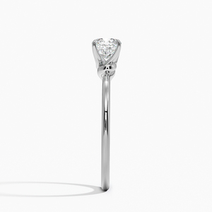 Bague BOJ 0112 en argent 925, coupe coussin, nœud d'amour, sertissage à griffes, solitaire, diamant 2 carats, couleur D, VVS1, moissanite certifiée GRA - Product Image 3