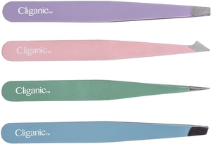 Kit de pinces à cils à sourcils en acier inoxydable réutilisables durables professionnelles conception inclinée/ponctuelle épilation incarnée - Product Image 4