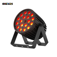 SHEHDS - Foco LED de Aluminio con Zoom, 18 x 18 W, RGBWAUV, 6 en 1, Iluminación de Escenario para Bodas y DJ