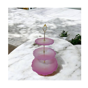 Wholesale New Arrival Attractive Three Tier Resin Display <b>Cake</b> Stand with <b>Cake</b> <b>Server</b> party Decoration Crafts - Product Image 1