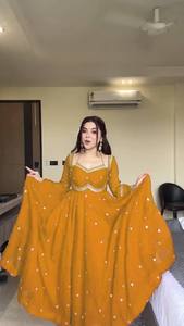ชุดสูทนุ่มสง่างามทุกวันชุด anarkali สไตล์ปาร์ตี้สไตล์ anarkali อินเทรนด์ชุดสูทผ้าจอร์เจียแบบพรีเมียม - Product Image 3