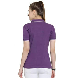 Chemise polo en coton 100% de haute qualité pour femmes, impression sérigraphique, sport, golf, t-shirt polo pour femmes - Product Image 3