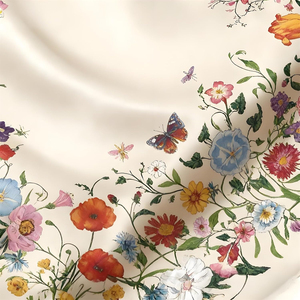 ผ้าพันคอผ้าไหมแท้สำหรับผู้หญิงผ้าพันคอผูกคอผ้าซาตินพร้อมผ้าพันคอผ้าไหมเนื้อนุ่มพิมพ์ลาย - Product Image 2