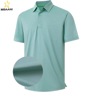 Camisetas para Hombre, Deportivas, de Secado Rápido, Jacquard, Ligeras, con Textura, Manga Corta, Cuello Polo - Product Image 1