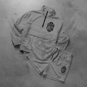 Custom Two-Piece <b>Reflective</b> Streetwear Windbreaker Shorts <b>Jacket</b> Sets Nylon Zip Plus Size Printed Techniques - Product Image 5