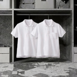 Camiseta Polo de Algodón para Niños, Manga Corta, Uniforme Escolar, Cuello con Solapa, Bolsillo, Transpirable, Ropa Casual - Product Image 3