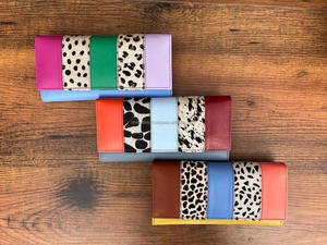 Sac à main élégant recyclé en cuir imprimé animal pochette unique multicolore pour femmes sac à main Offre Spéciale beaux portefeuilles en cuir recyclé - Product Image 3