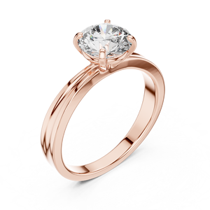 Bague solitaire en diamant de culture, bague de fiançailles classique minimaliste, élégante bague de mariée en diamant pour femme - Product Image 6