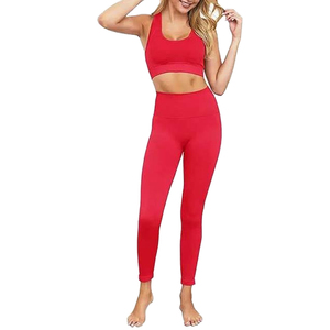 Ensemble de sport 3 pièces respirant et léger pour femme, avec décolleté en V profond et taille haute effet push-up, idéal pour l'entraînement actif - Product Image 3