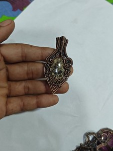 Handmade Copper Wire Wrapped Owl Pendant with Tiger Eye Stone Boho Style Jewelry Wholesale - Product Image 4