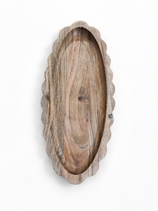 Plateau de service rustique en bois artisanal pour charcuterie |   Plateau décoratif pour collations et fromages |   Planche à apéritifs en bois naturel pour la maison - Product Image 3