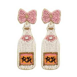 Pendientes Clásicos de Moda con Diseño de Mariposa, Bordados con Cuentas de Semillas, Ligeros, Hechos a Mano, con Cuentas de Algodón y Cristales Personalizados - Product Image 4