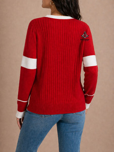 Suéter de Algodón con Textura Bordada de la Hermandad Griega Delta Sigma, Ropa Personalizada al por Mayor de HMR, Accesorios Griegos Universitarios - Product Image 6