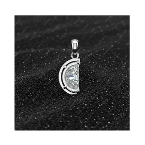 Colgantes y Dijes de Joyería Fina de Media Luna en Plata de Ley 925 Chapada en Oro, con Diamantes Cultivados en Laboratorio de 1ct DEF VVS Certificados por GIA IGI, Regalos - Product Image 1