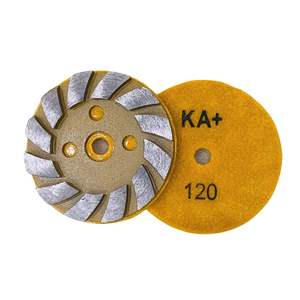 Disco abrasivo de diamante KA + de alta calidad con respaldo adhesivo de 100mm para pulido de superficies de hormigón de suelo epoxi OEM - Product Image 3