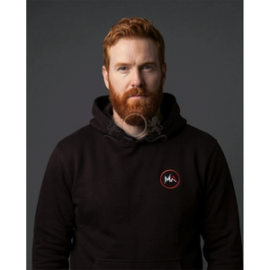 Sudadera con Capucha Negra para Hombre, Corte Regular, Tejido de Algodón, Estilo Casual, Logotipo Estampado en la Parte Delantera, Estilo Otoñal - Product Image 4