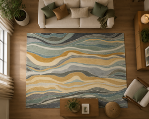 Alfombra Moderna de Lujo, Impresa en 3D, Hecha a Mano, de Pelo Cortado, Gruesa y Personalizable, de Lana de Nueva Zelanda/Seda Botánica/Seda de Bambú, Impermeable y Resistente a las Manchas - Product Image 3
