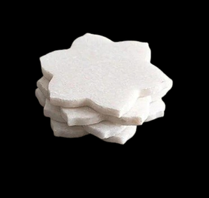 Handmade White Marble Flower Design <b>Coaster</b> Plate Luxury Natural Stone <b>Drink</b> Tray Decorative Home Table Decor 10mm Thick Agra - Product Image 2