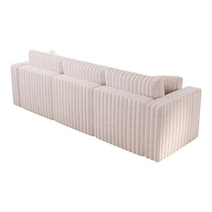 Divano Modulare Rosa Chiaro 106.3 per 3 Persone, Altamente Confortevole con Design Distintivo per Camera da Letto e Soggiorno - Product Image 5