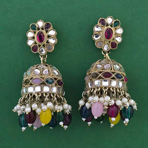 ซื้อต่างหูทองเหลืองชุบทองคุณภาพส่งออก งานแฮนด์เมด รุ่นคลาสสิกสำหรับผู้หญิง รุ่นเมห์นดี หมายเลข 110352 สำหรับวันครบรอบ - Product Image 2