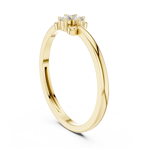 Minimal Flower Cluster Diamond <b>Ring</b> for Women | 18K Gold Elegant Engagement <b>Ring</b> | <b>Dainty</b> Luxury Jewelry - Product Image 6