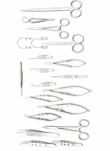 Ensemble de 20 instruments chirurgicaux manuels en acier inoxydable pour la chirurgie générale, certifiés CE, de type Tegra ophtalmique allemand - Product Image 3